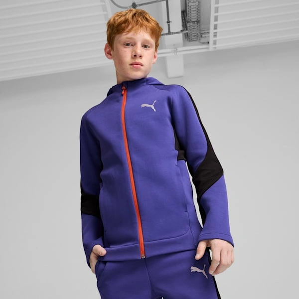 PUMA EVOSTRIPE: Stoere hoodie voor grote kids, klaar voor avontuur en stijl! Lekker warm en comfy.